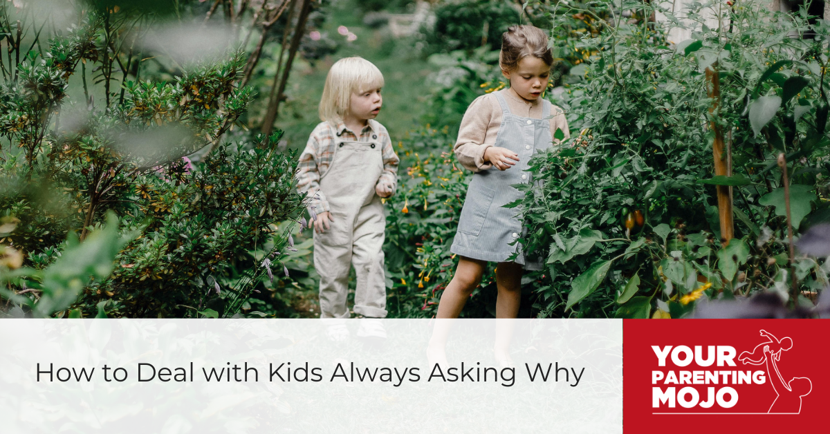 Two young children explore a green garden together, with one child in overalls and another in a light-colored dress, surrounded by plants and foliage